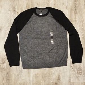 Banana republic merino wool sweater, black, gray